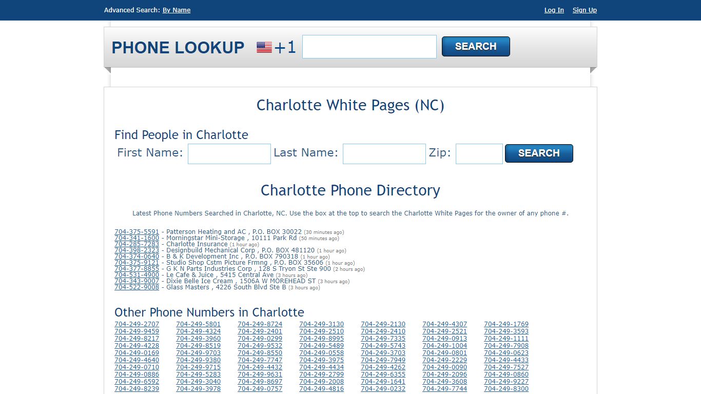 Charlotte White Pages - Charlotte Phone Directory Lookup